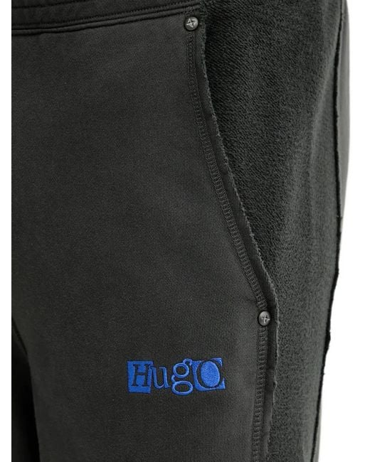Pantaloni Sportivi Con Inserti Laterali di HUGO in Black da Uomo