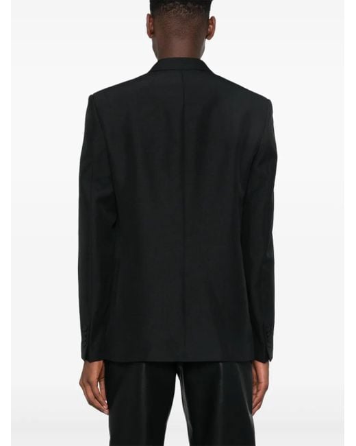 Versace Jeans Couture Black Logo-Appliqué Blazer for men