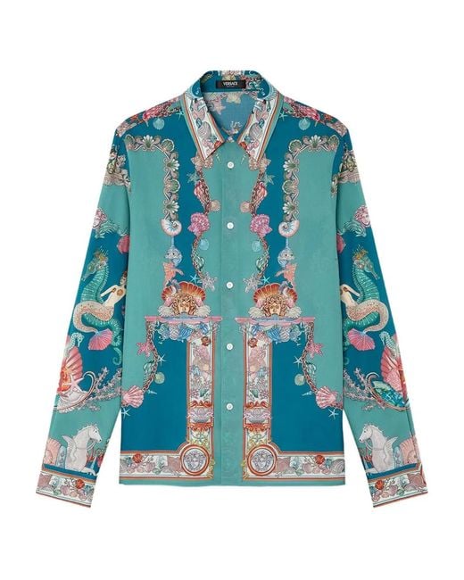 Camicia di Versace in Blue da Uomo