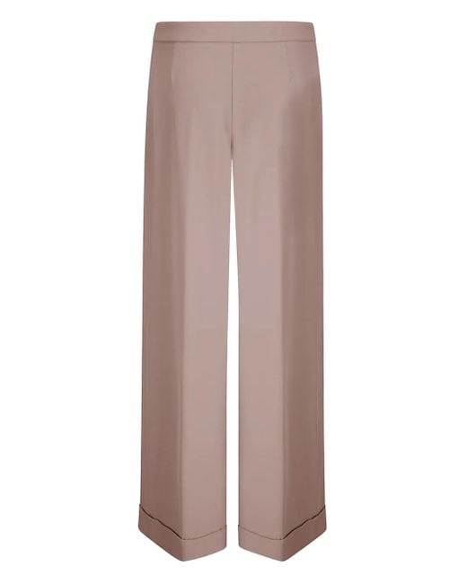 Stefano Mortari Brown Pleated Cuffed Trousers