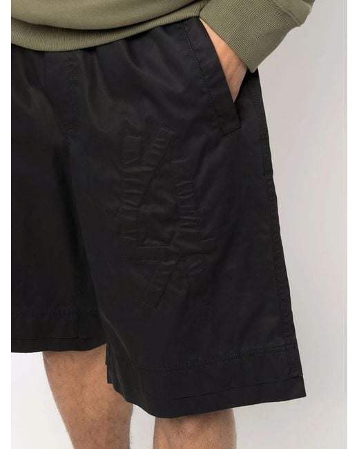 44 Label Group Black Debossed-Logo Shorts for men
