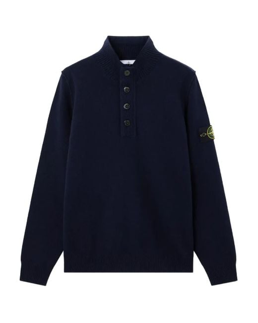 メンズ Stone Island Button-fastening Polo Shirt Blue