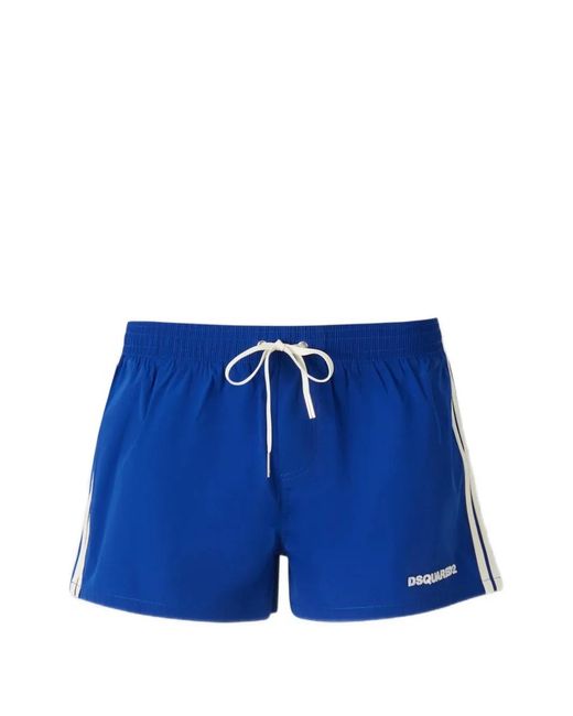 DSquared² Blue Striped Sunset Chaser Swim Short for men