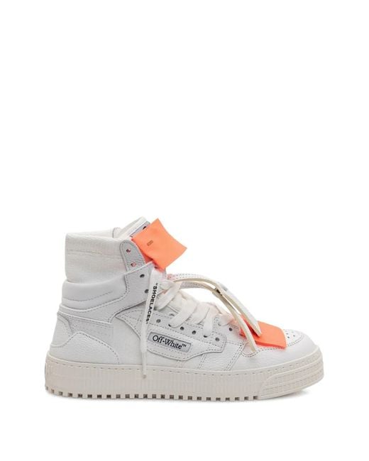 Off-White c/o Virgil Abloh White 3.0 Off Court High-Top Leather Sneakers
