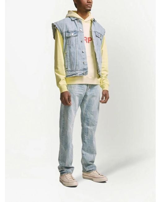 Purple Brand Blue Tie Acid Jeans for men