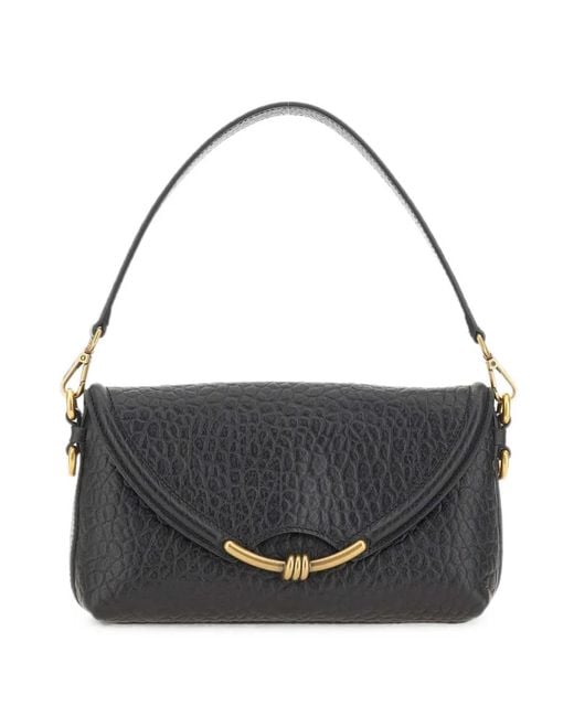 Gianni Chiarini Black Bea Grain-Leather Shoulder Bag