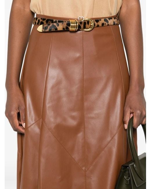 Dixie Brown Panelled Midi Skirt