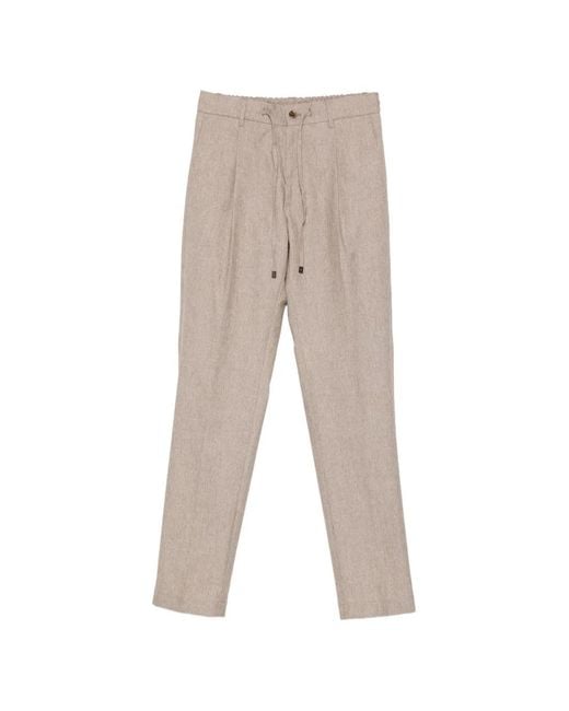 Berwich Natural Spiaggia Drawstring Trousers for men