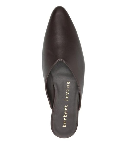 Herbert Levine Gray Homebody Pointed-Toe Mules