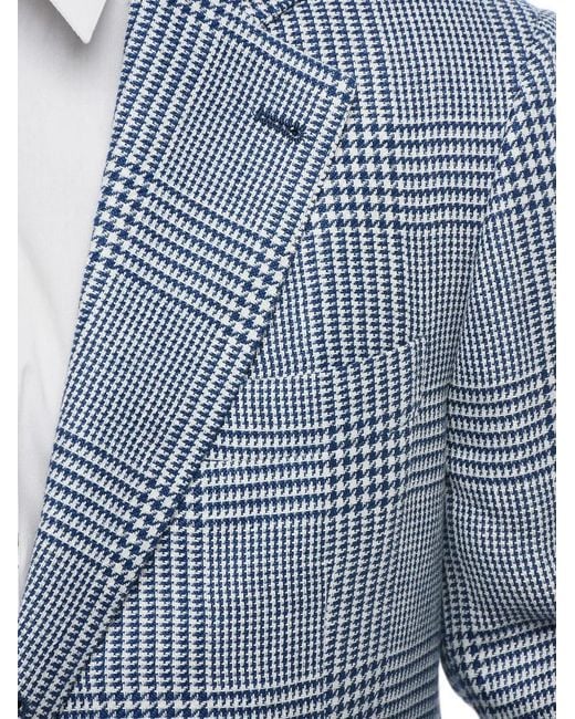 Brunello Cucinelli Gray Checked Buttoned Suit for men