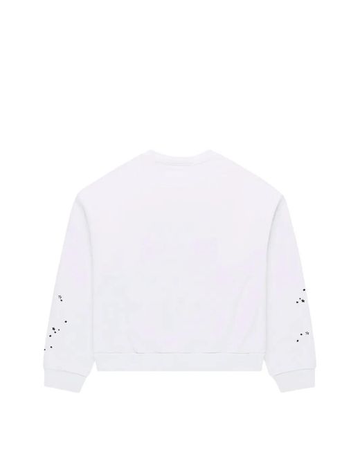 Sp5der White Varsity Web Sweater for men