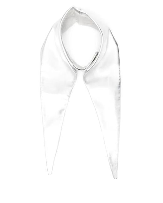 MITILIANE COUTURE White Ring Leather Tie