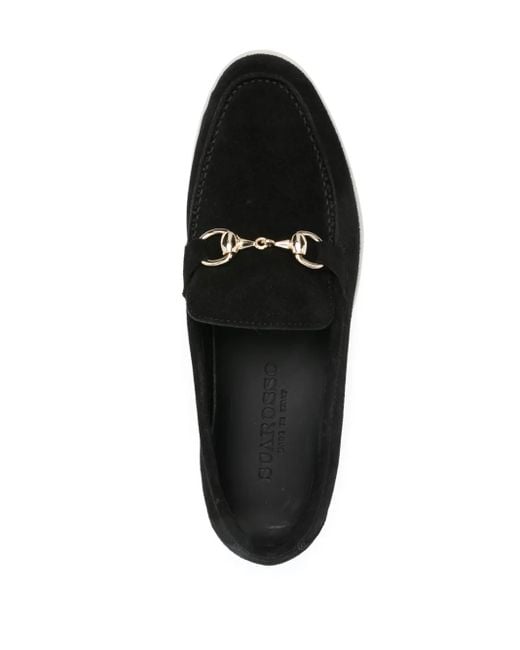 Scarosso Black Lilia Suede Loafers