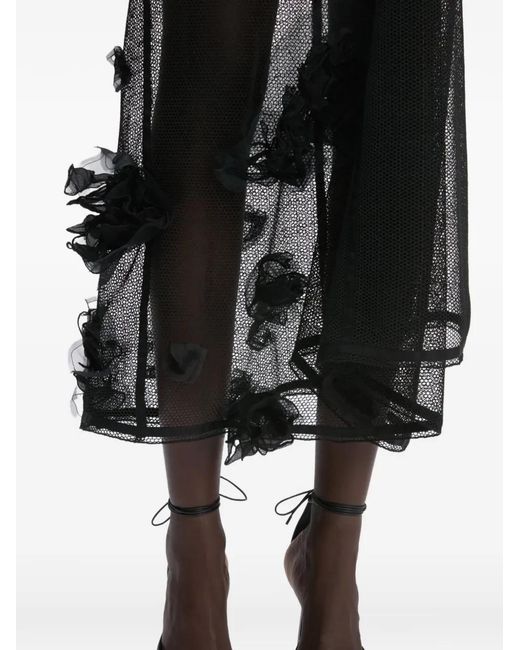 Victoria Beckham Black Midi Basque Skirt