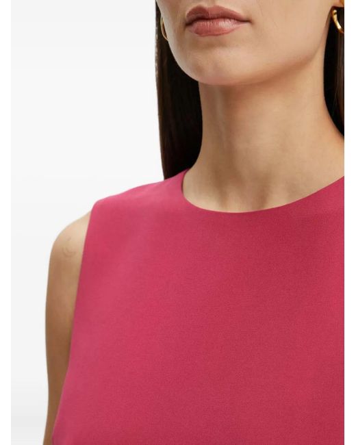 Theory Red Crew-Neck Mini Dress