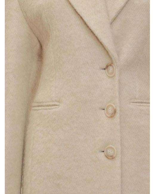 ANDAMANE Natural Hourglass Buttoned Coat