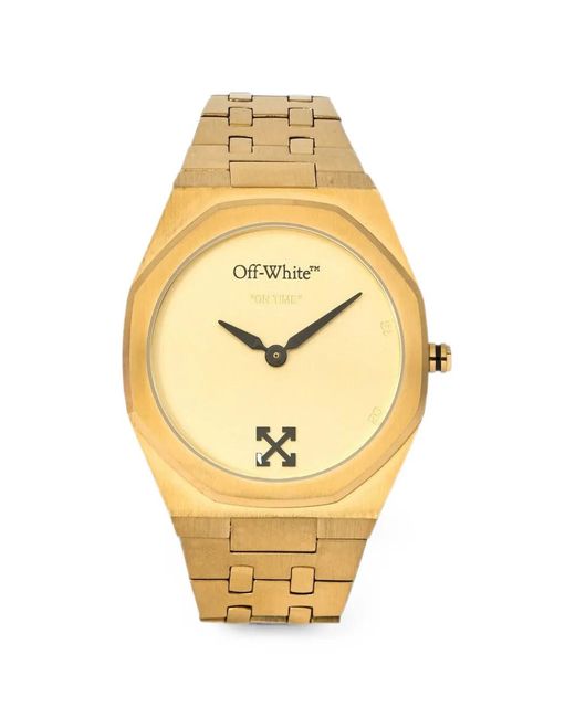 Off-White c/o Virgil Abloh Metallic On Time Octagonal 39Mm Watch for men