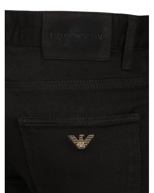 Emporio Armani Black Straight-Leg Five-Pocket Jeans for men