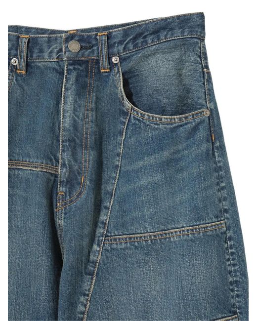 Undercover Blue Patchwork Cotton Trousers