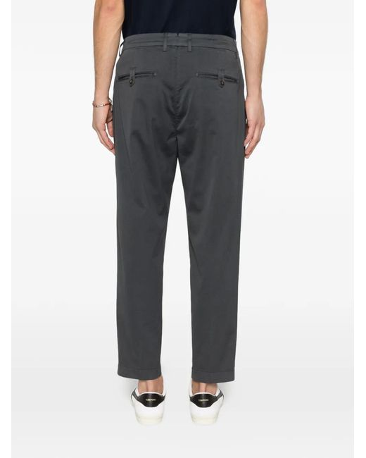 Eleventy Gray Button-Fastening Trousers for men