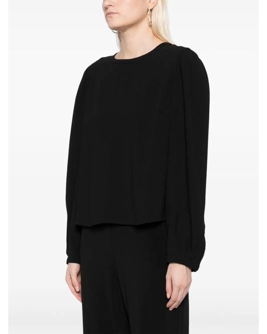 Agnes B. Black Round Neck Top