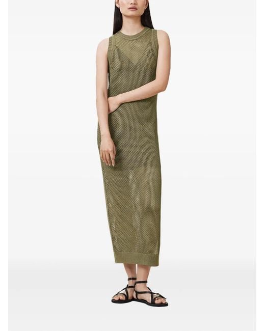 Robe En Maille Ajourée À Coupe Mi-Longue AllSaints en coloris Green