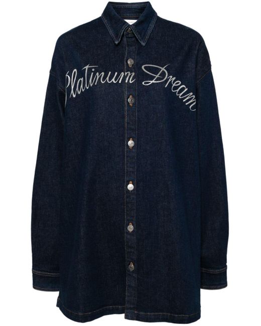 Camicia Platinum Dream denim x Sorayama di Stella McCartney in Blue