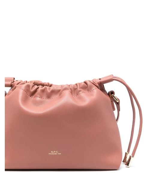 Borsa A Spalla Ninon Mini Con Logo di A.P.C. in Pink