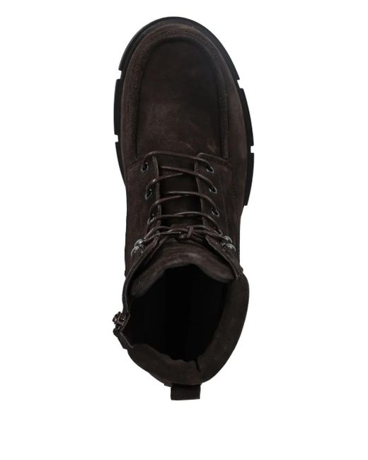 Guess Black Lace-Up Zipped Boots for men