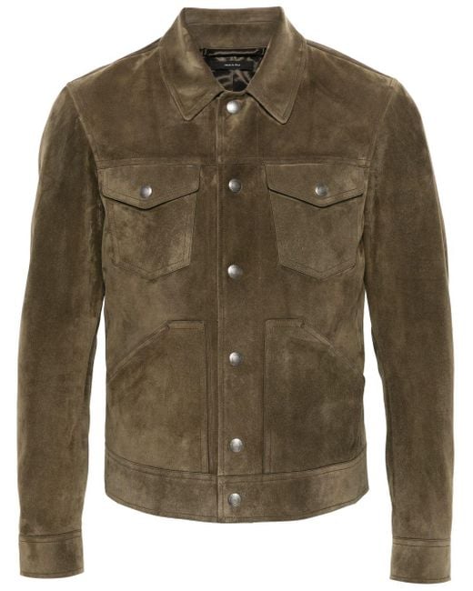 Tom Ford Green Suede Jacket for men