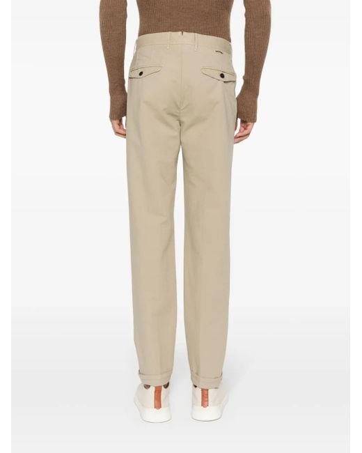 Incotex Broek Met Toelopende Pijpen in het Natural voor heren