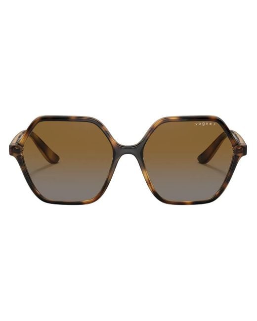 Vogue Eyewear Brown Geometric Frame Sunglasses