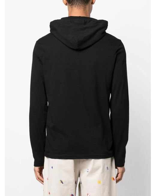 Polo Ralph Lauren Black Polo Pony-Embroidered Cotton Hoodie for men