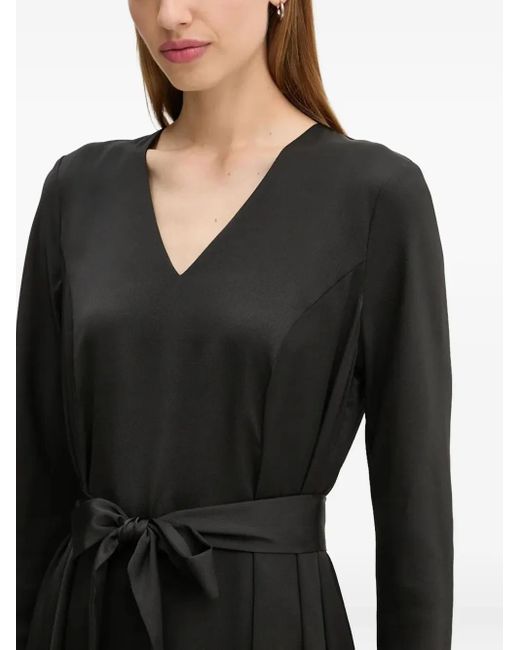 Bruuns Bazaar Black V-Neck Flared Dress