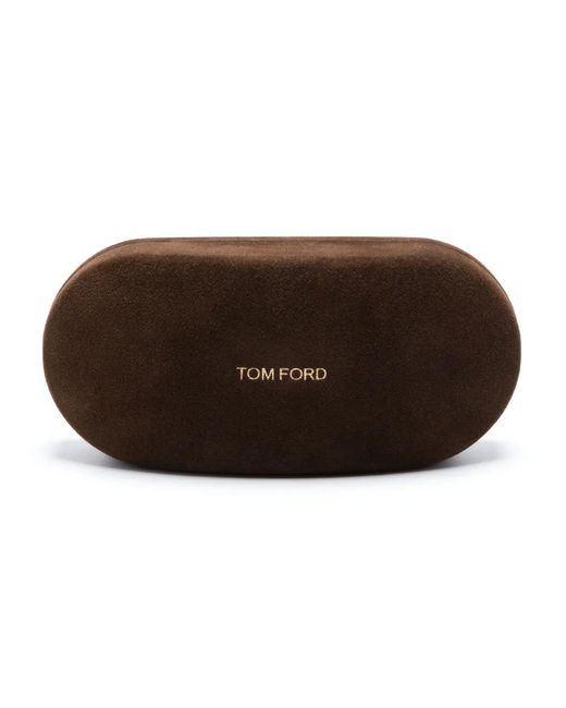 Tom Ford Brown Tortoiseshell-Effect Pilot-Frame Glasses for men