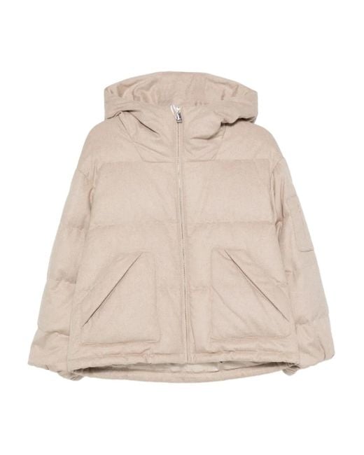 Plumífero con capucha Liska de color Natural