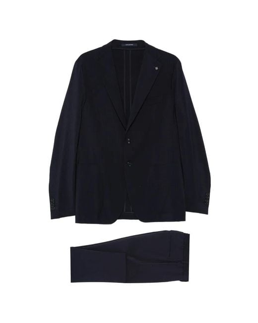 Tagliatore Blue Textured Suit for men