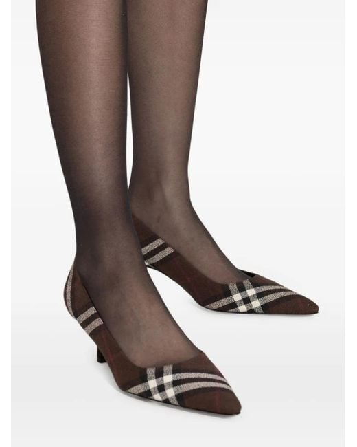 Burberry Black Karierte Dame Pumps 55mm