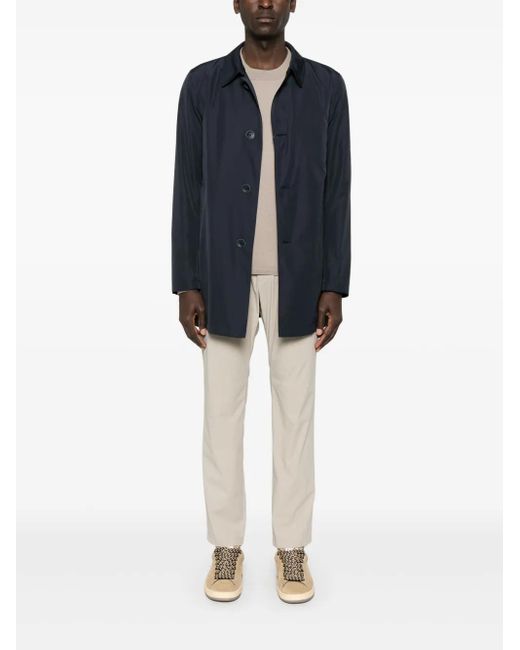 Herno Blue Classic-Collar Jacket for men