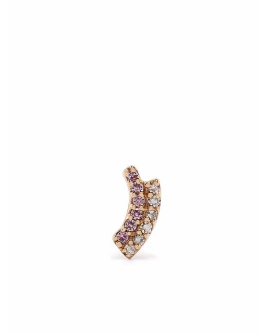 Maria Black White 14Kt Diamond And Sapphire Stud