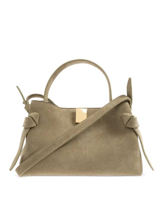 Yuzefi Metallic Mini Gyoza Suede Tote Bag