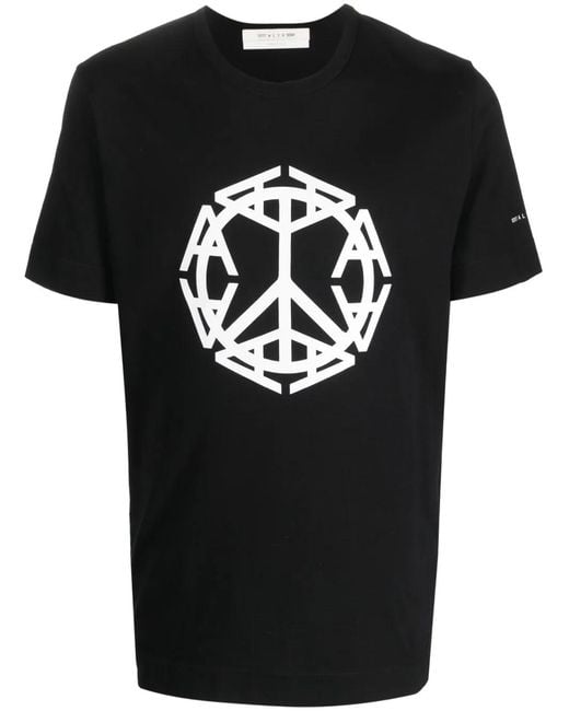 1017 ALYX 9SM Black Graphic-Print Cotton T-Shirt