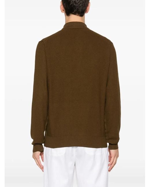 Tom Ford Brown Long-Sleeve Polo Shirt for men