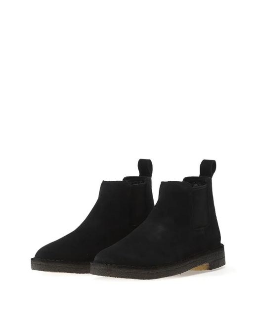 Clarks Black Suede Chelsea Boots for men