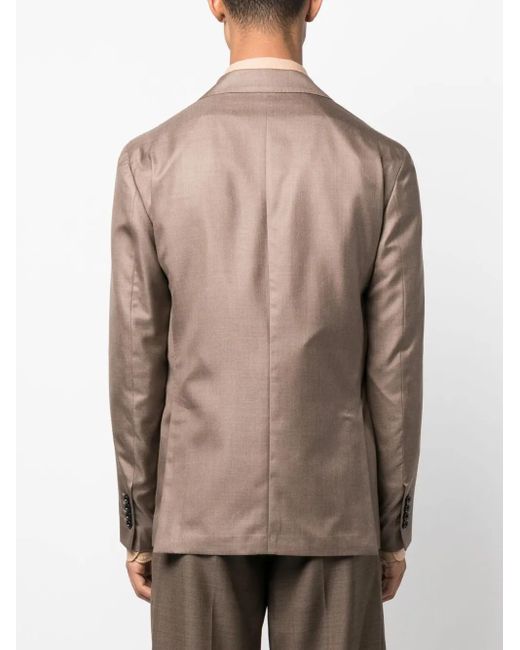 Lardini Brown Americana Brooch-Detail Blazer for men