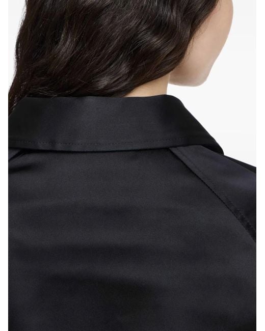 J.W. Anderson Black Satin Wrap Skirt
