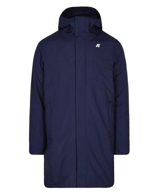Abrigo con capucha K-Way de hombre de color Blue