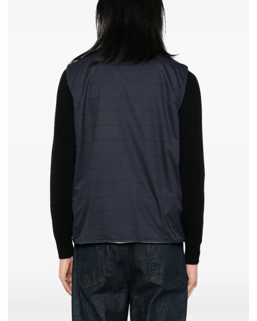 Chaleco Reversible N.Peal Cashmere de hombre de color Blue