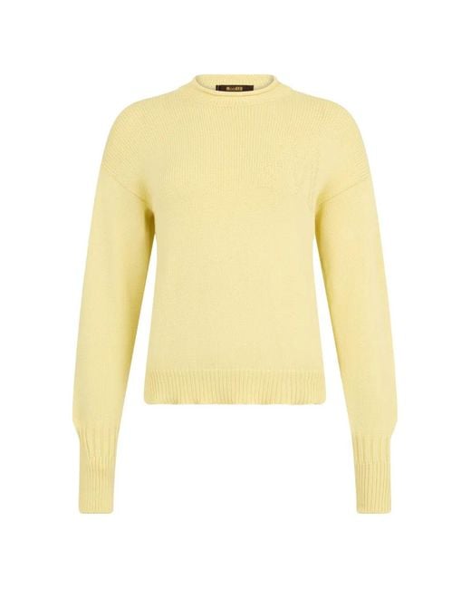 Moorer Yellow Abbey Crew-Neck Sweater