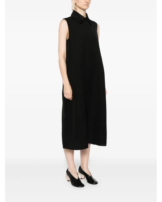 Jil Sander Black Collared Dress